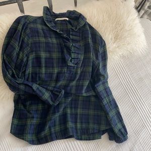 COPY - Plaid flannel with ruffle collar